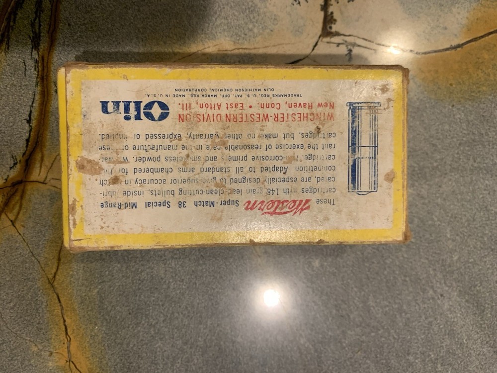 Vintage Western 38 Special Ammunition Box Empty With Insert