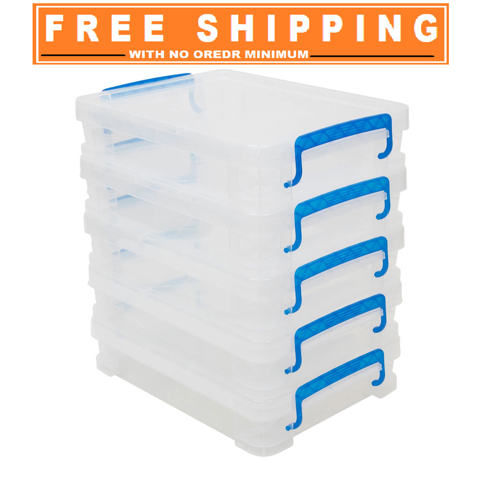 Super Stacker, Document Boxes, Clear, 5 Pack
