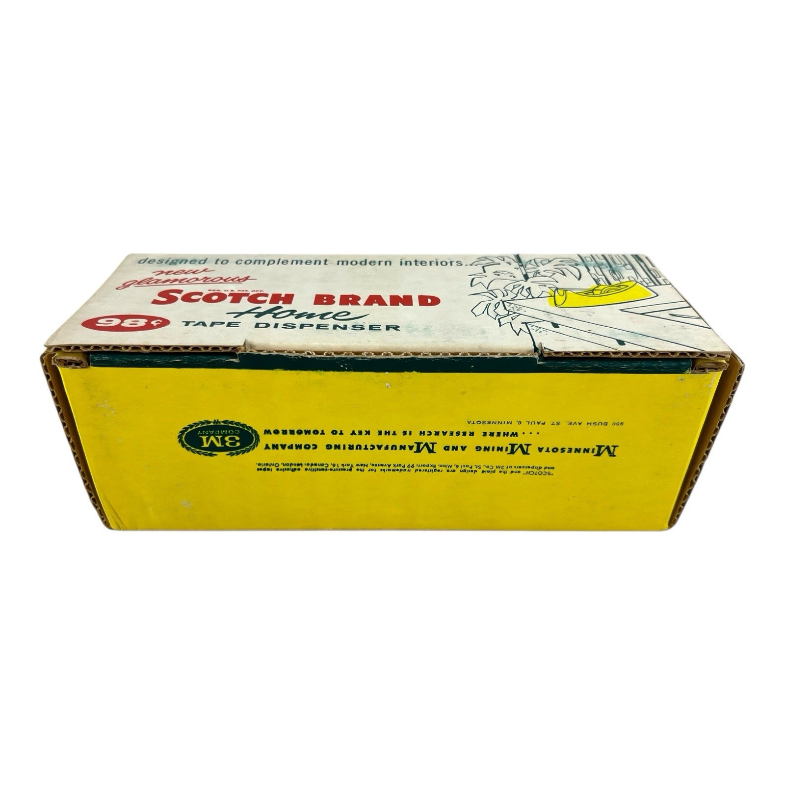 VTG Late 1950s-Early 1960s Scotch Brand 3M Surf Green Tape Dispenser C-5 NIB