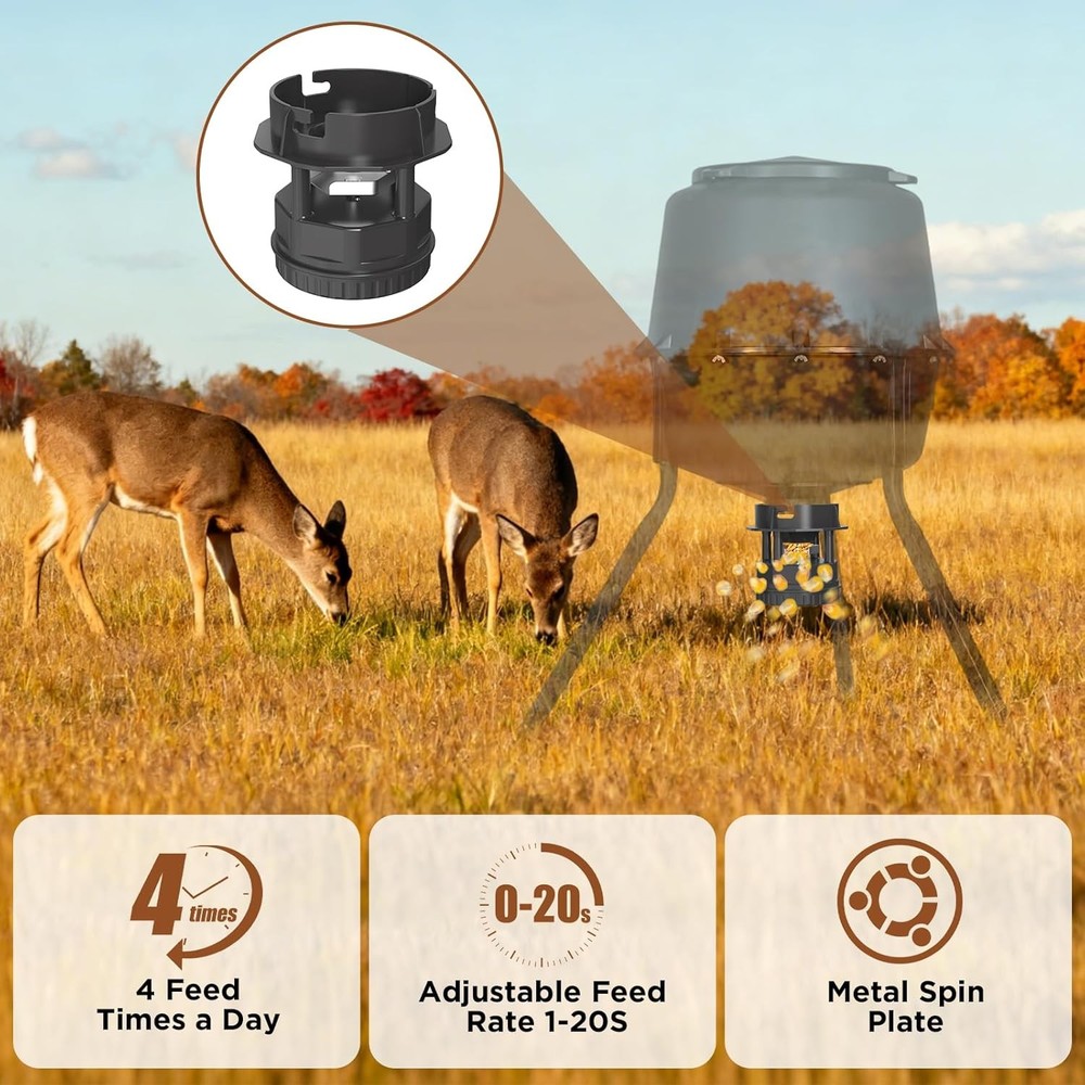 Programmable Deer Feeder Motor with Adjustable Portion Control