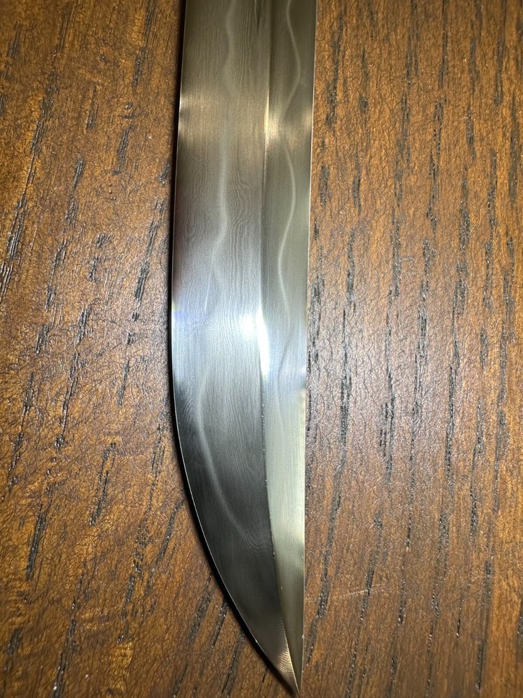 JKOO SWORD Custom made blade! Damascus folded double edge SHARP! DOUBLE HAMON!