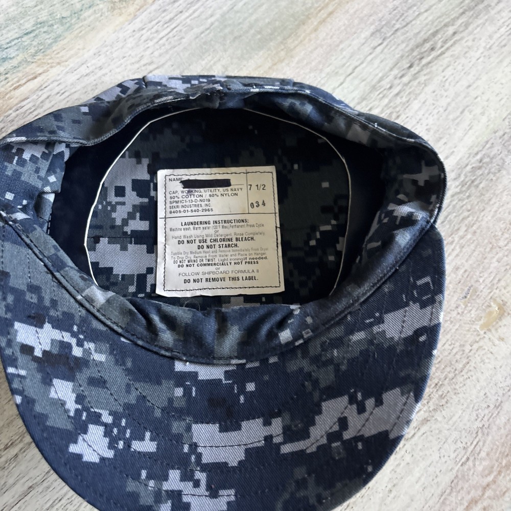 US NAVY CAP WORKING UTILITY SIZE 7 1/2 CPO