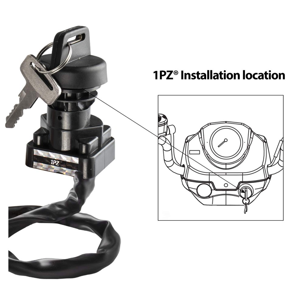 Ignition Key Switch Fits Multiple Suzuki King Quad ATV Models