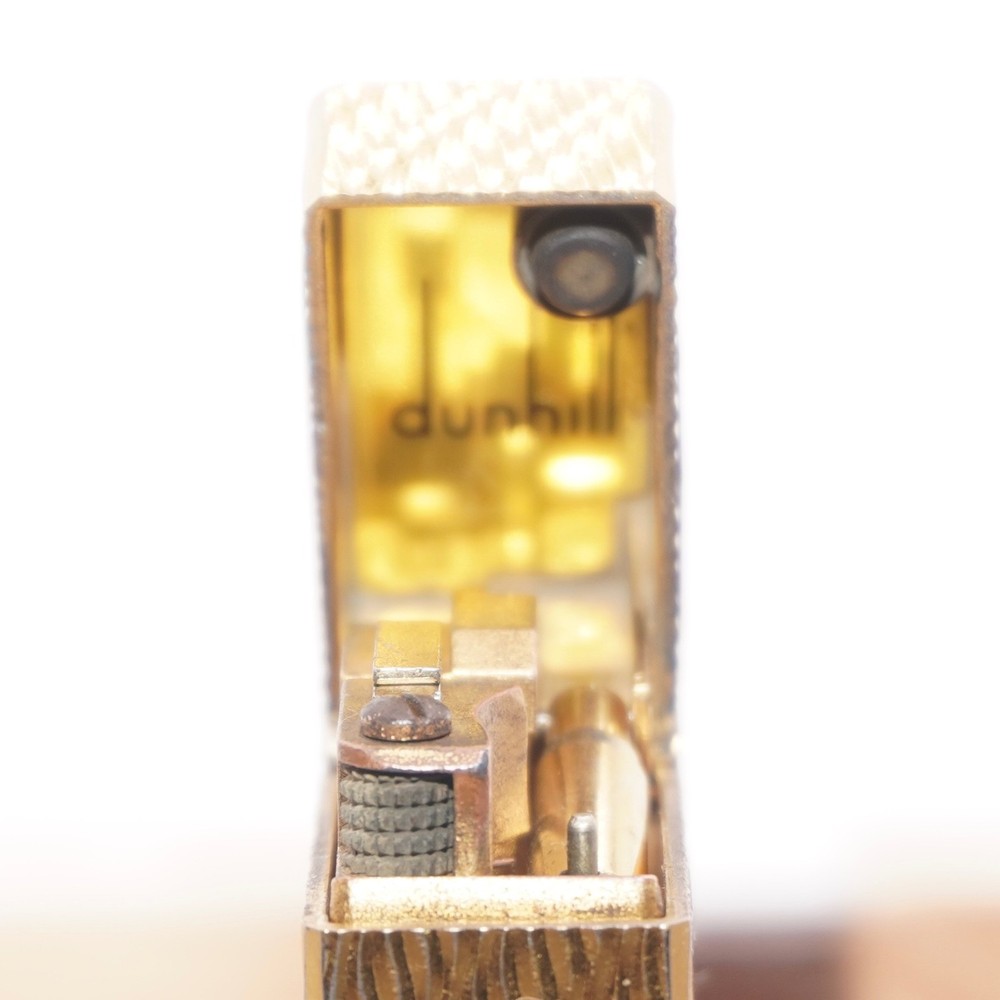 Dunhill Lighter Gold Wav Opal Pattern _Ultrasonically Cleaned_Working