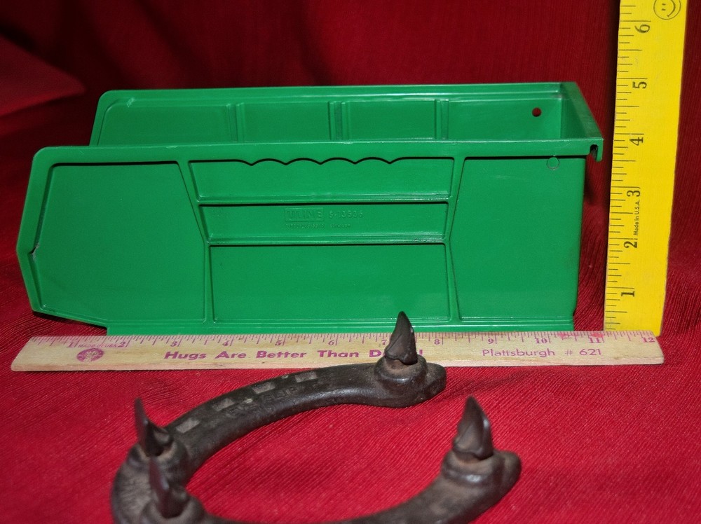 U-Line Green Plastic Stackable Container 11"x4"x4" S-13536 Nut Bolt Hardware Bin