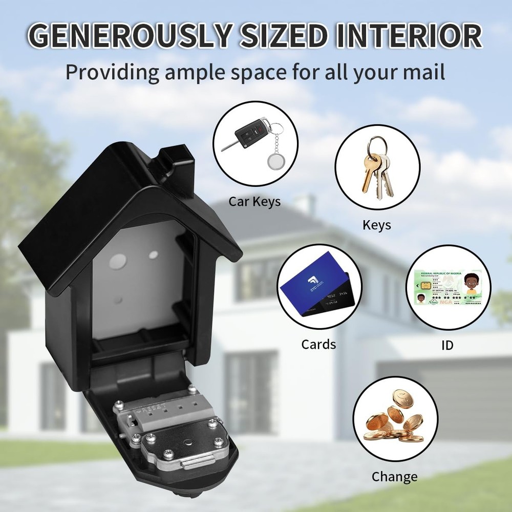 Key Lock Box with Combination Wall Mounted Key Storage Box Waterproof