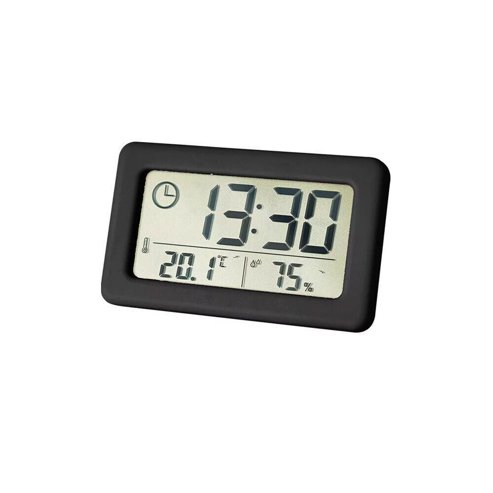 3in1 Mini Digital Clock Temperature Hygrometer Desk Electronics Thermometer
