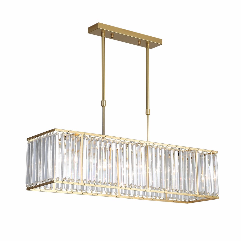 Modern Rectangular Crystal Chandeliers Pendant Ceiling Light for Dining Room HOT