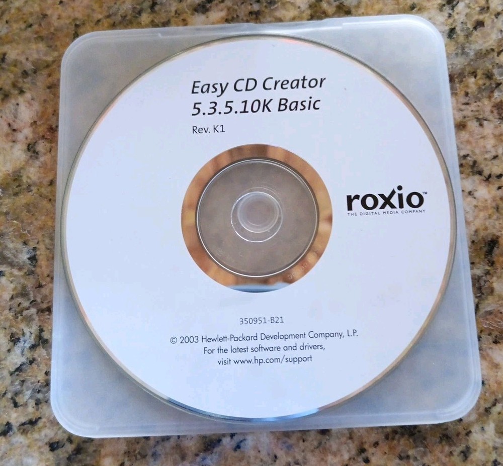 CD-ROM Roxio Creator - 2003. Ver. 5.3.5.10k Basic. Rev. K1 Acceptable Condition