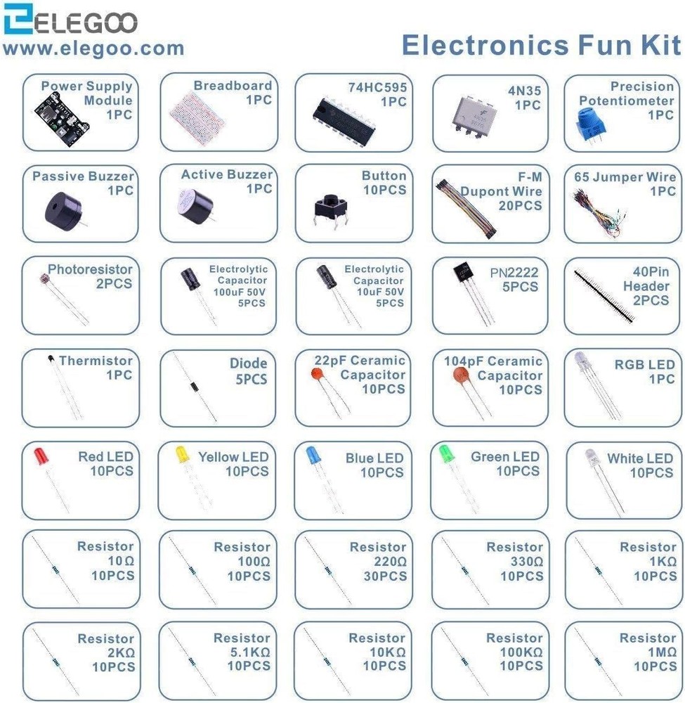 ELEGOO Electronics Fun Kit 235 Components