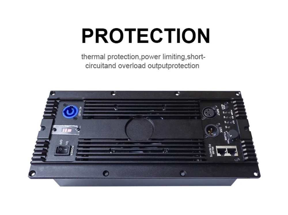 Class D Power Amplifier Module with Hardware Circuit Protection and DSP