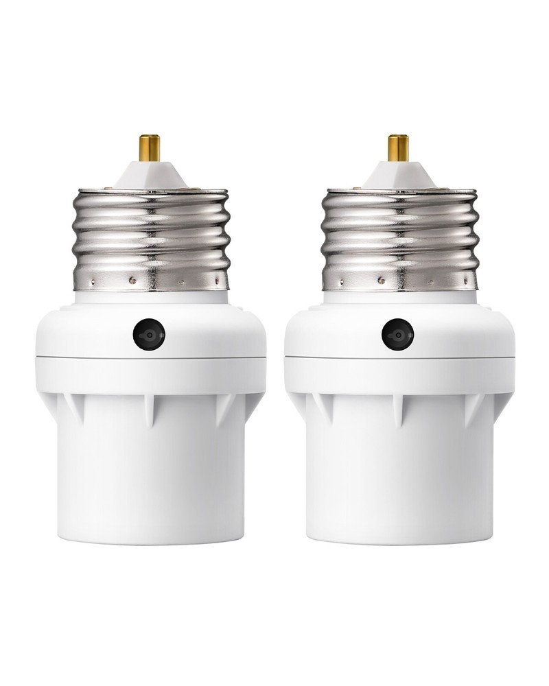 DEWENWILS 2 Pack Light Sensor Socket, Dusk to Dawn  360° Sensor Rotation, E26