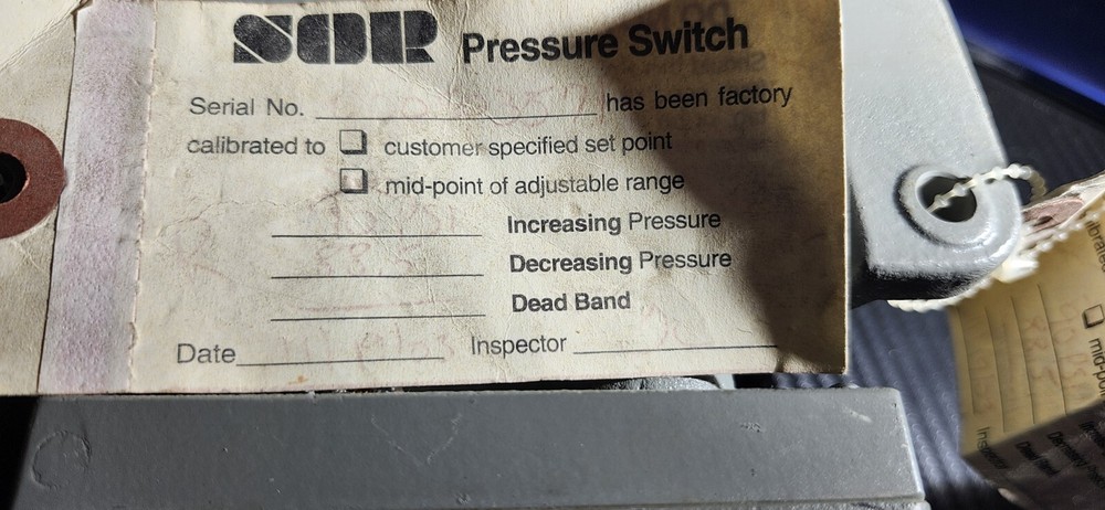 SOR Pressure Switch 66v1-k5-n4-b1a