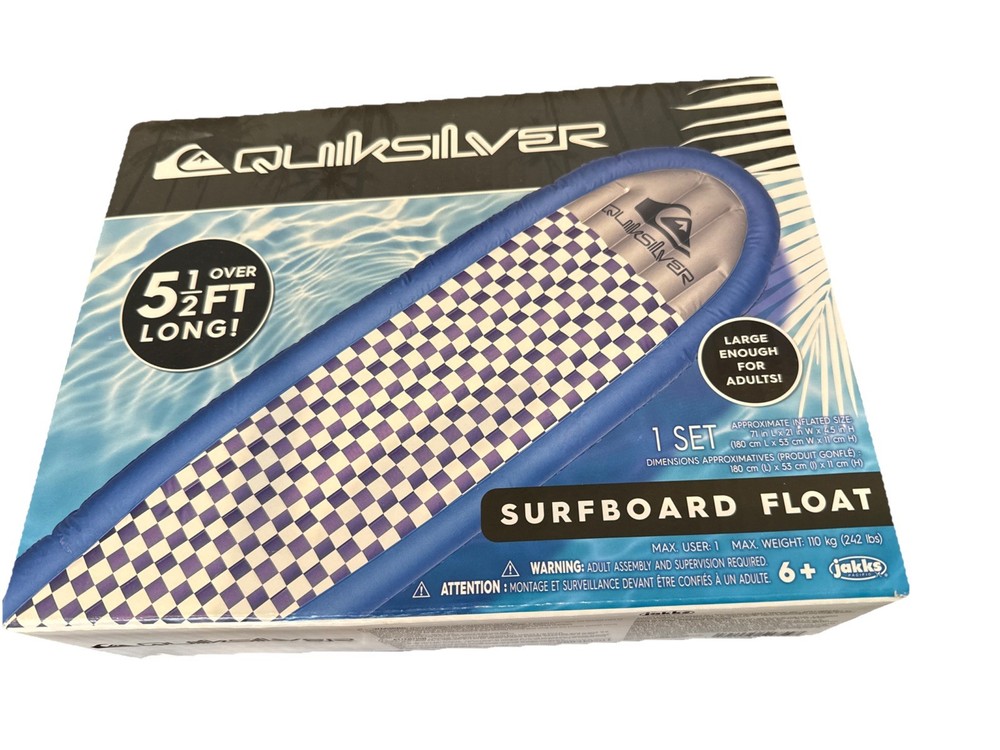 Quiksilver Checkers Surfboard Float 5'11" Length NEW