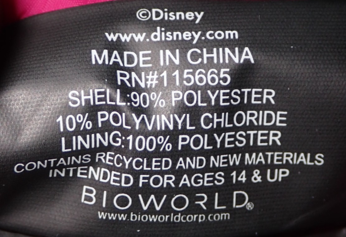 NEW Disney Mickey Mouse Black Quilted Nylon Backpack Purse Bioworld NWT