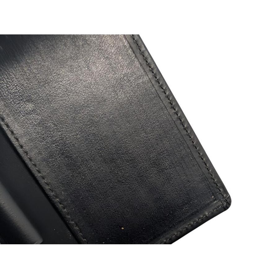 Authentic Cartier Notepad Notebook Cover Mini Planner Cover Leather Black Must