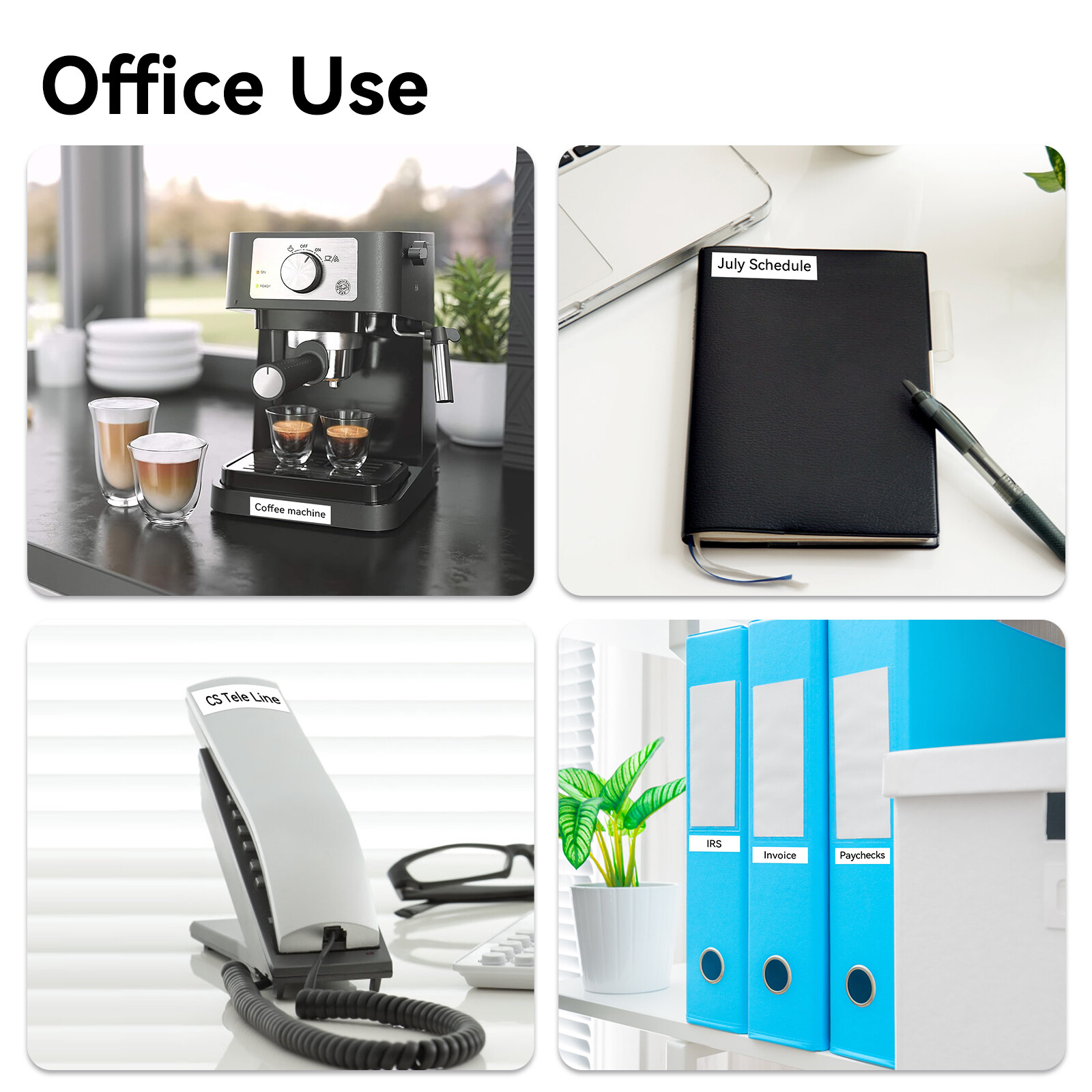 TZ TZe-221 231 241 251 6-36mm Black on White Label Tape Fit For Brother P-Touch