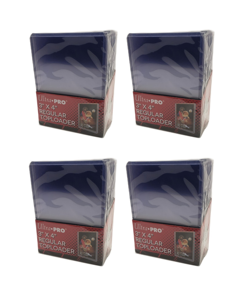 (100) Ultra-Pro Toploading Trading Card Holders Regular (4 Packs) Toploaders