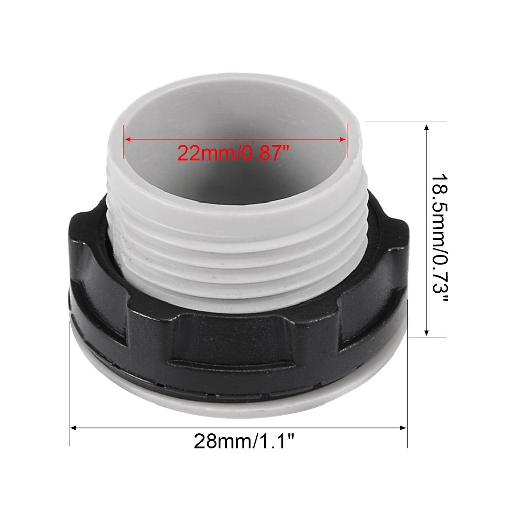 10 Pcs 22mm Black Gray Plastic Push Button Switch Hole Panel Plug