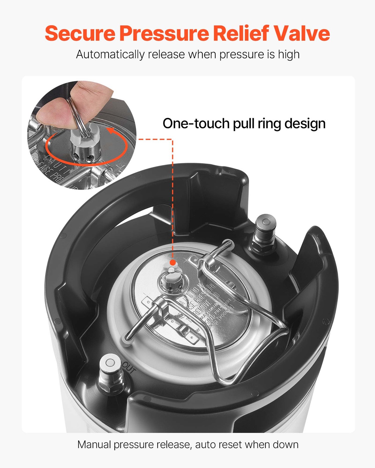 VEVOR Corny Ball Lock Keg 2.5 Gallon Ball Lock Corny Keg Home Brew Kegs 2 PCS