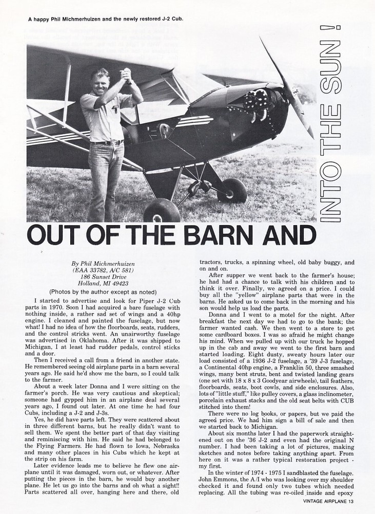 Piper Cub Aircraft Report 4/20/2024c