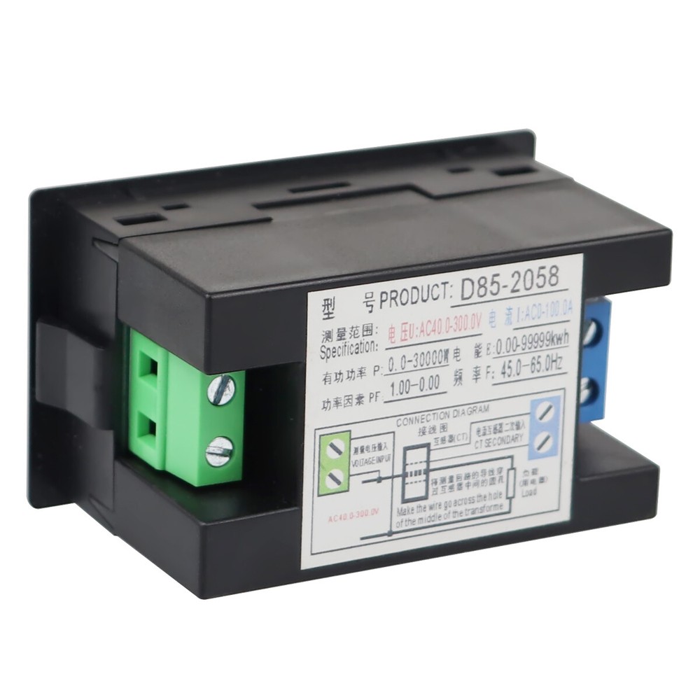 Digital LCD Voltage Current Energy Power Panel Meter AC 40-300V 100A Voltmeter