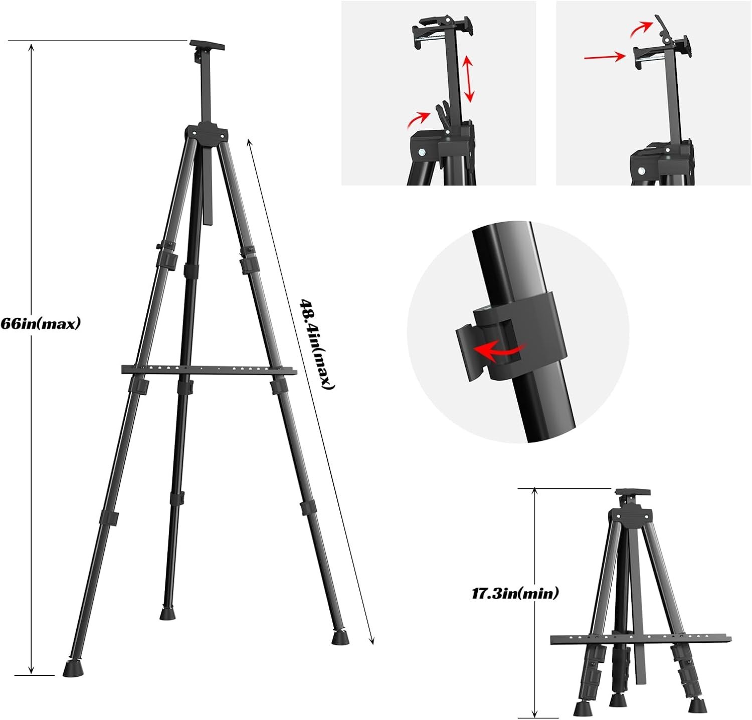 Caballetes para pintar lienzo, caballete artístico de 167 cm para dibujar, cabal
