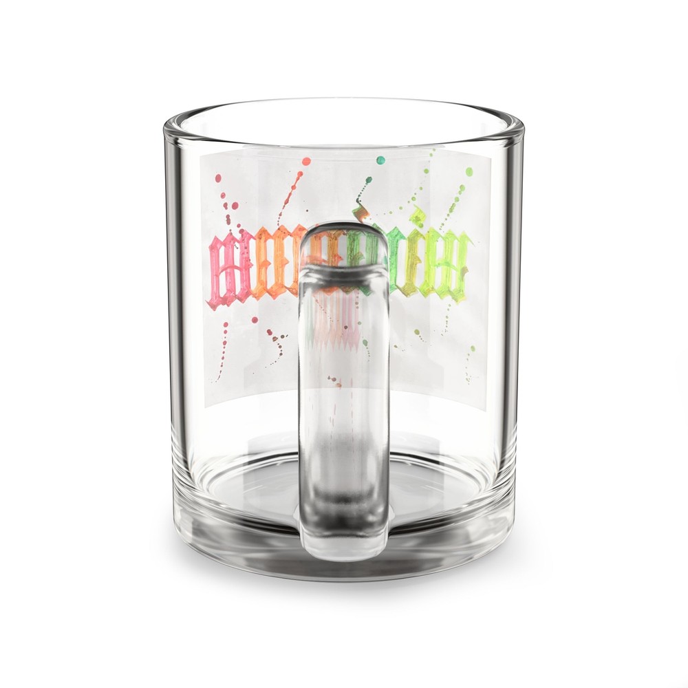 “Minimum” Original Art Glass Mug, 10oz