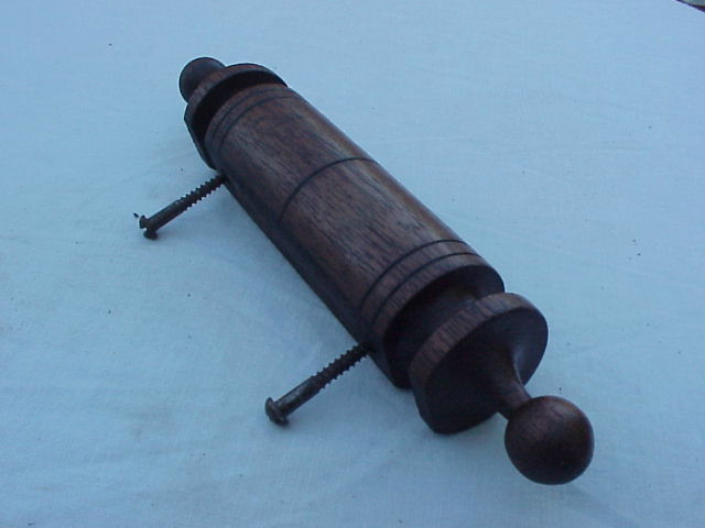 Antique Walnut Unusual Drawer Pull Handle Organ Handle
