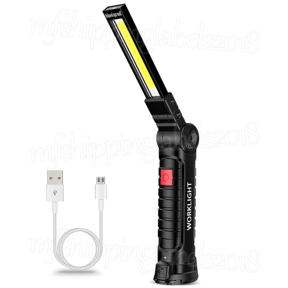 Rechargeable LED COB Work Light Magnetic Base Super Bright Flashlight Lamp Torch