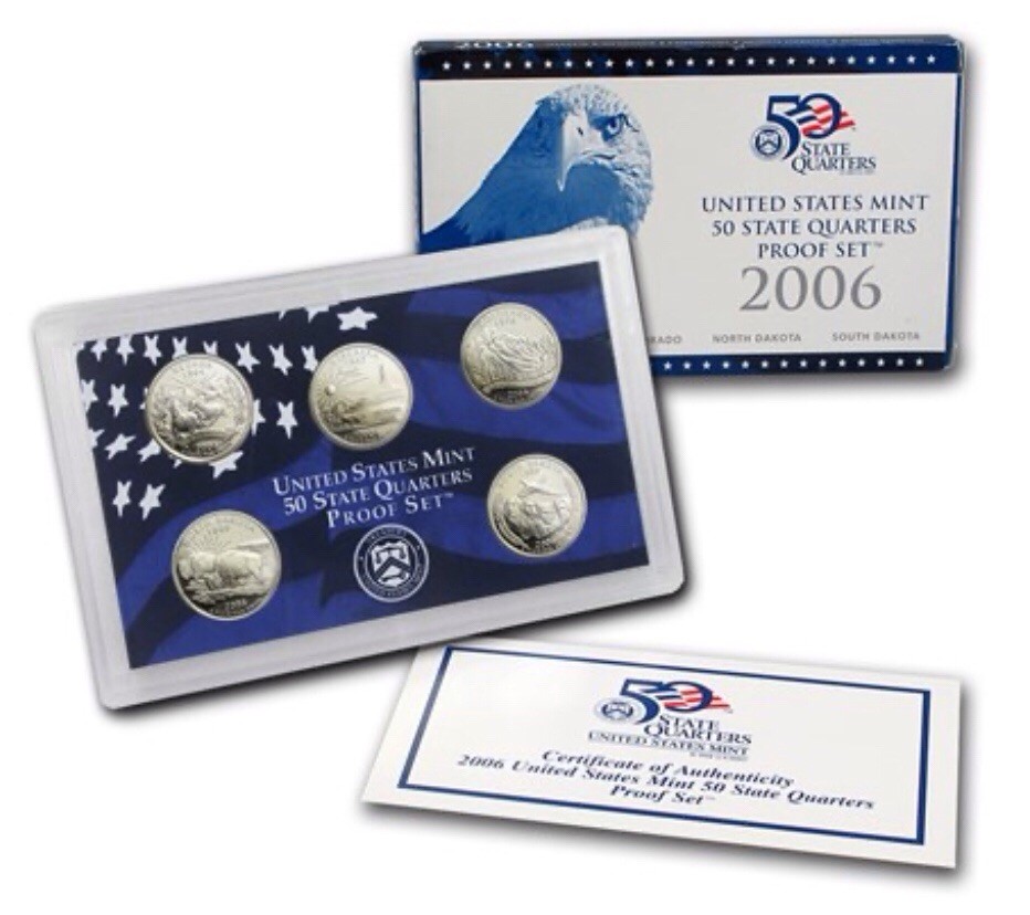 2006 State Quarter Clad Proof Set U.S. Mint Packaging OGP COA