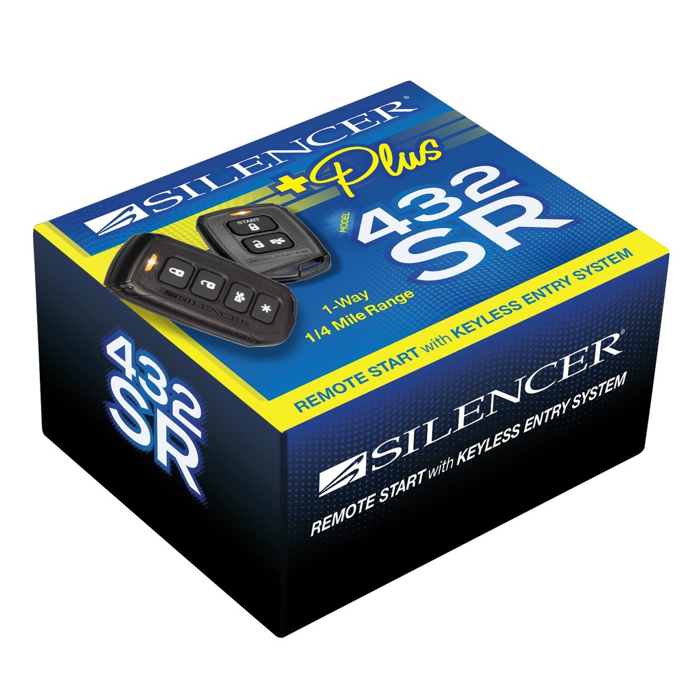 Silencer 1-Way Remote Start System 2 & 4 Button Keyless Entry 1/4 Mile Range