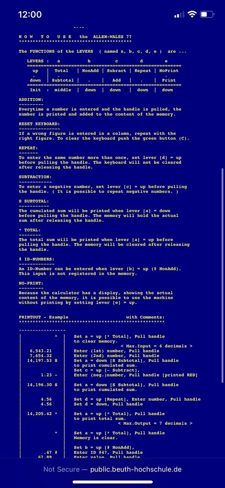 Vintage Allen Wales Desk Model Adding Machine.