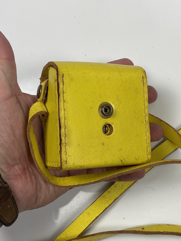 Vtg Yellow Bitronics PD3 +leather case-Blasting Galvanometer-Pennsylvania Mining
