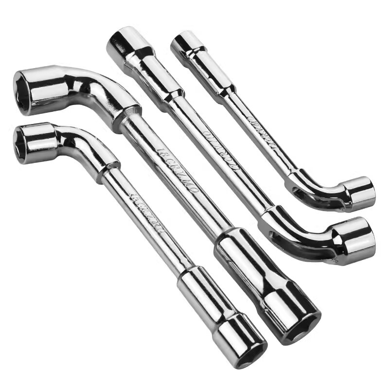 L Shaped Angled Open Hex 6 point Socket Wrench Repair Tool Hex Spanner 6~24mm