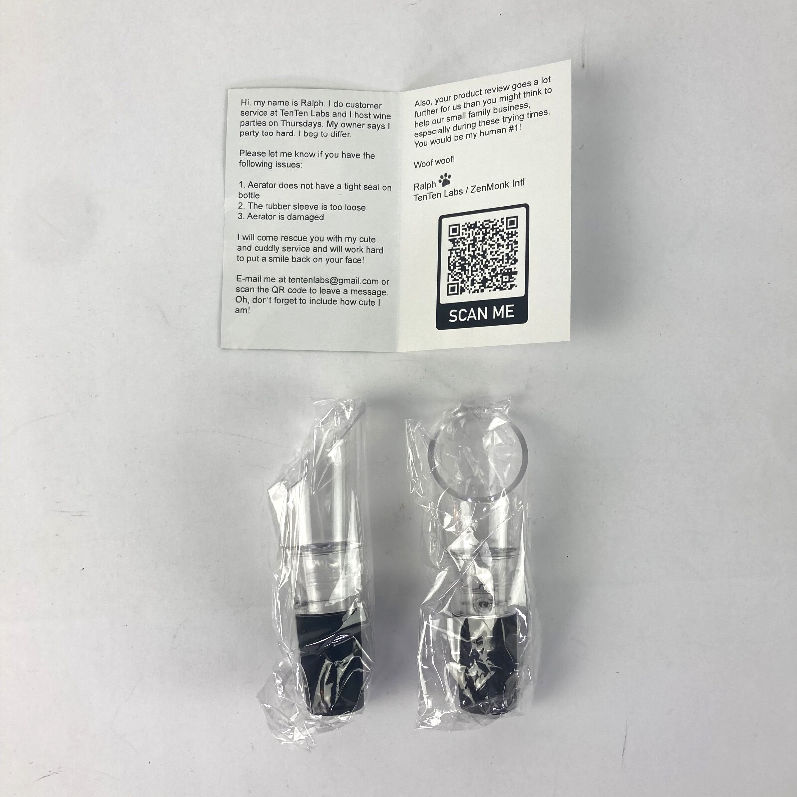 TenTen Labs Wine Aerator Pourer (2-Pack) Instantly Improve Wine Taste No Spills