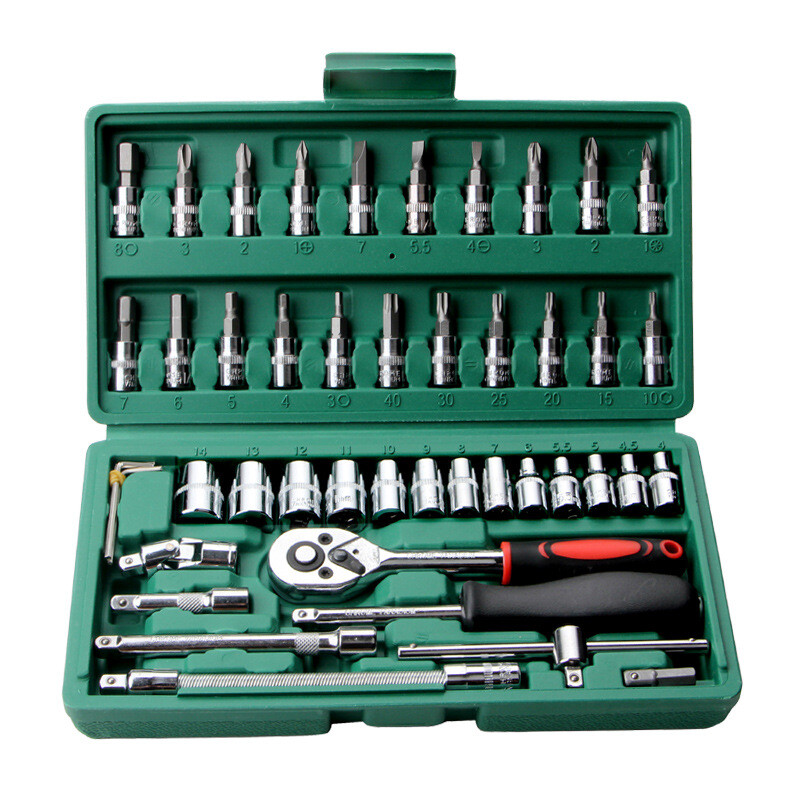 46 piece socket ratchet wrench Xiaofei quick release batch head combination set