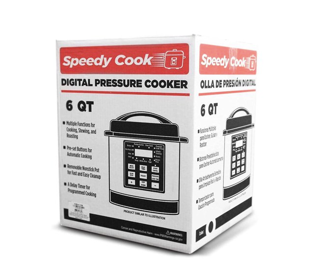 Programmable Digital Pressure Cooker, 6 Quart Stainless Steel
