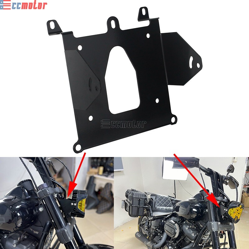 Headlight Bracket Mounting Combo Kit For Harley Fat Bob FXFB 114 FXFBS 2018-2024