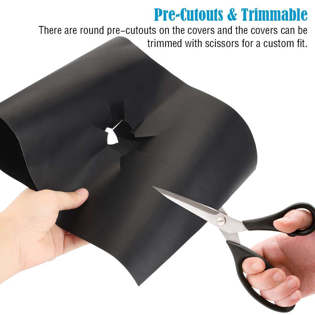 3pcs Gas Range Stove Top Burner Cover Protector Reusable Liner Clean Non-stick