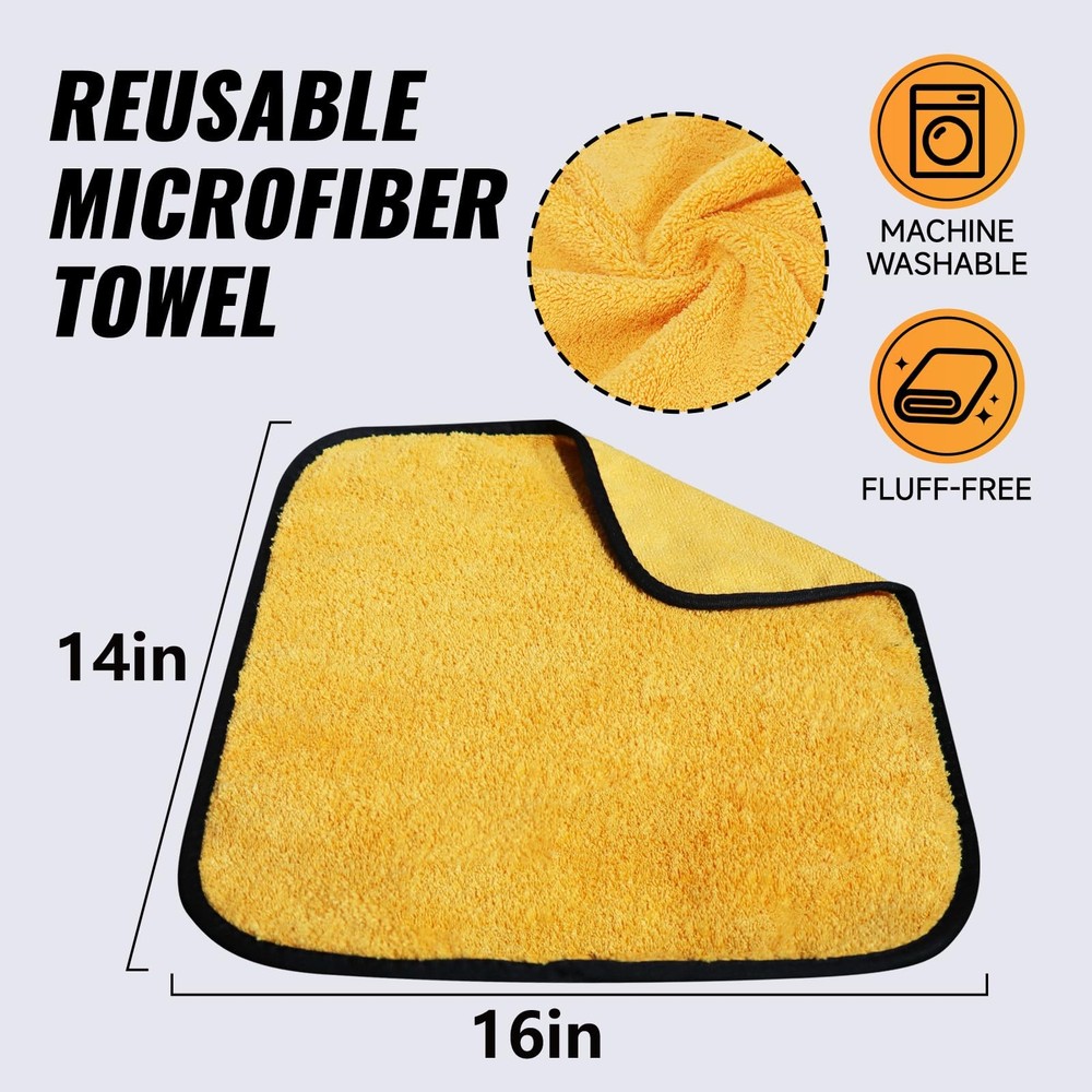 MRD's Home 3 Pack Microfiber Towels for 3PACK, Orange