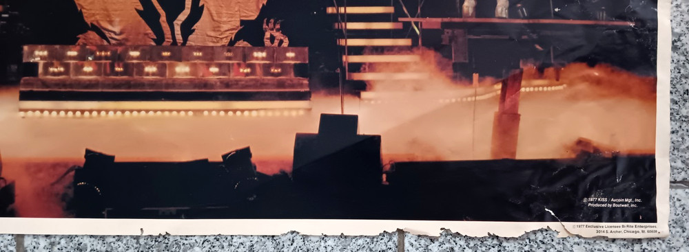 KISS RARE Vintage 1977 Aucoin Boutwell Alive II Live Stage Group Poster WEAR