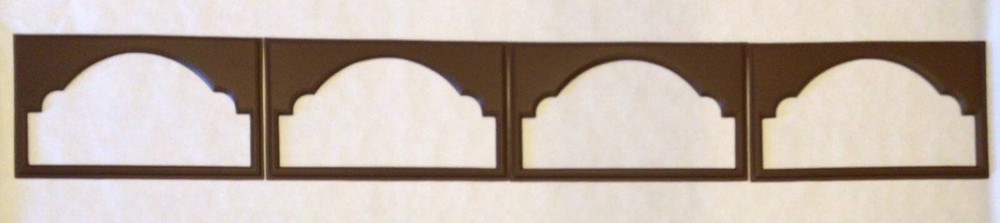9 Amarr Cathedral Replacement Insert for Short Panel Amarr Garage Door Walnut