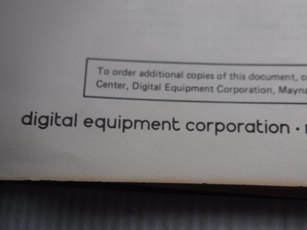Digital Equipment RT-11 Advanced Programmer's Guide Manual AA-5280B-TC Mar 1978