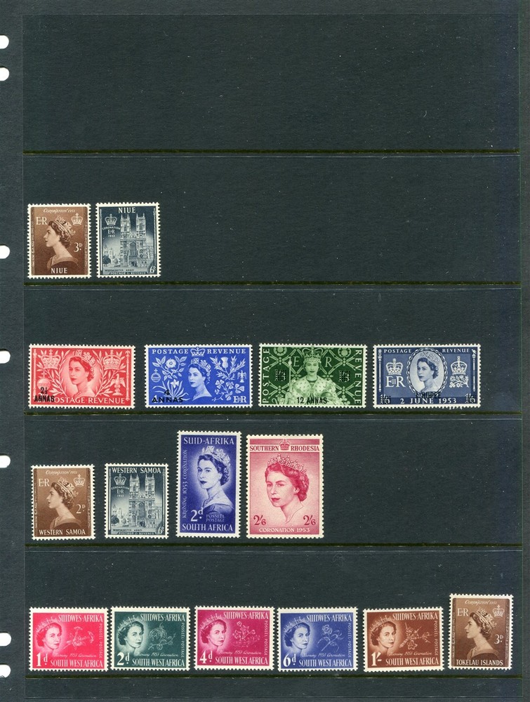 Br. Commonwealth Elizabeth II Cornation Issue Collection [Mint Lightly Hinged]