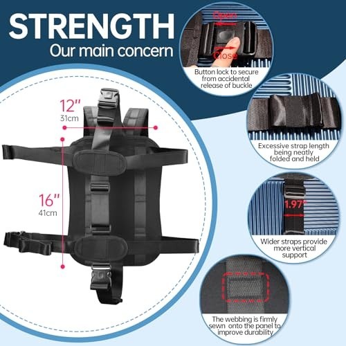 Heavy Duty Backpack Conversion Straps for Hard Shell Suitcase Luggage - Adjustab