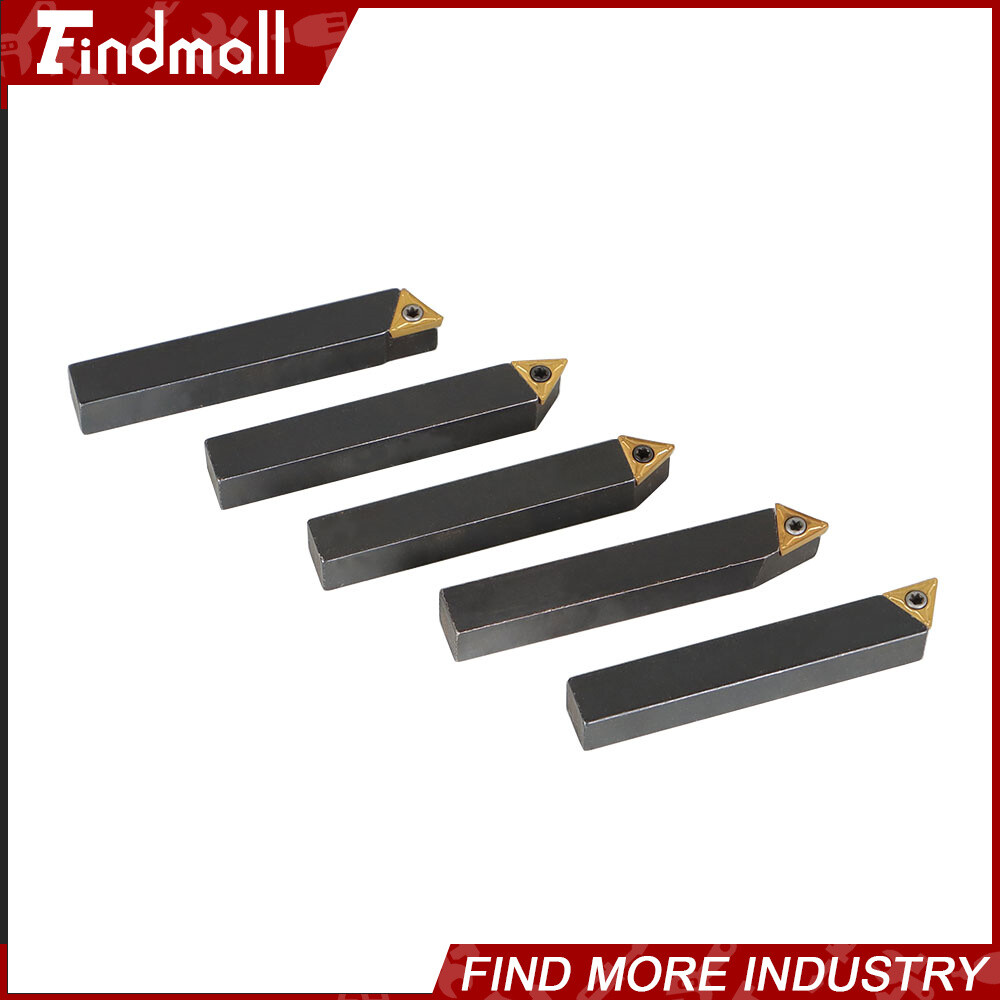 Findmall 5Pc 3/8" Lathe Indexable Carbide Insert &Turning Tooling Bit Holder Set
