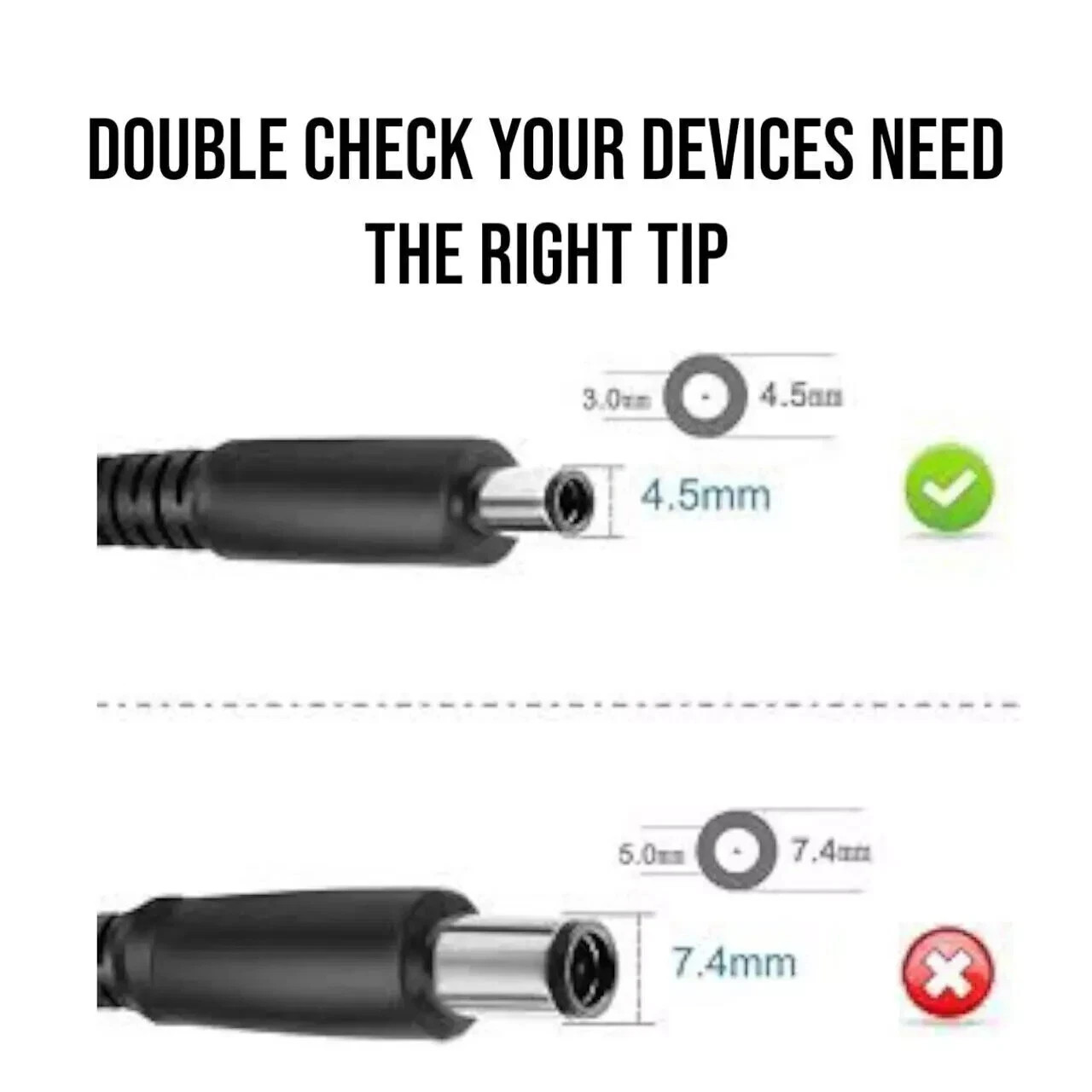Genuine Dell 65W AC Adapter Charger OptiPlex 3040 7040 3060 7050 3070 3020 9020M