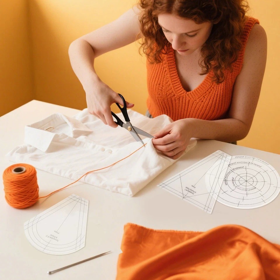 10PCS Shaped Sewing Quilting Ruler Set Creative Template Patchwork for DIY Craft