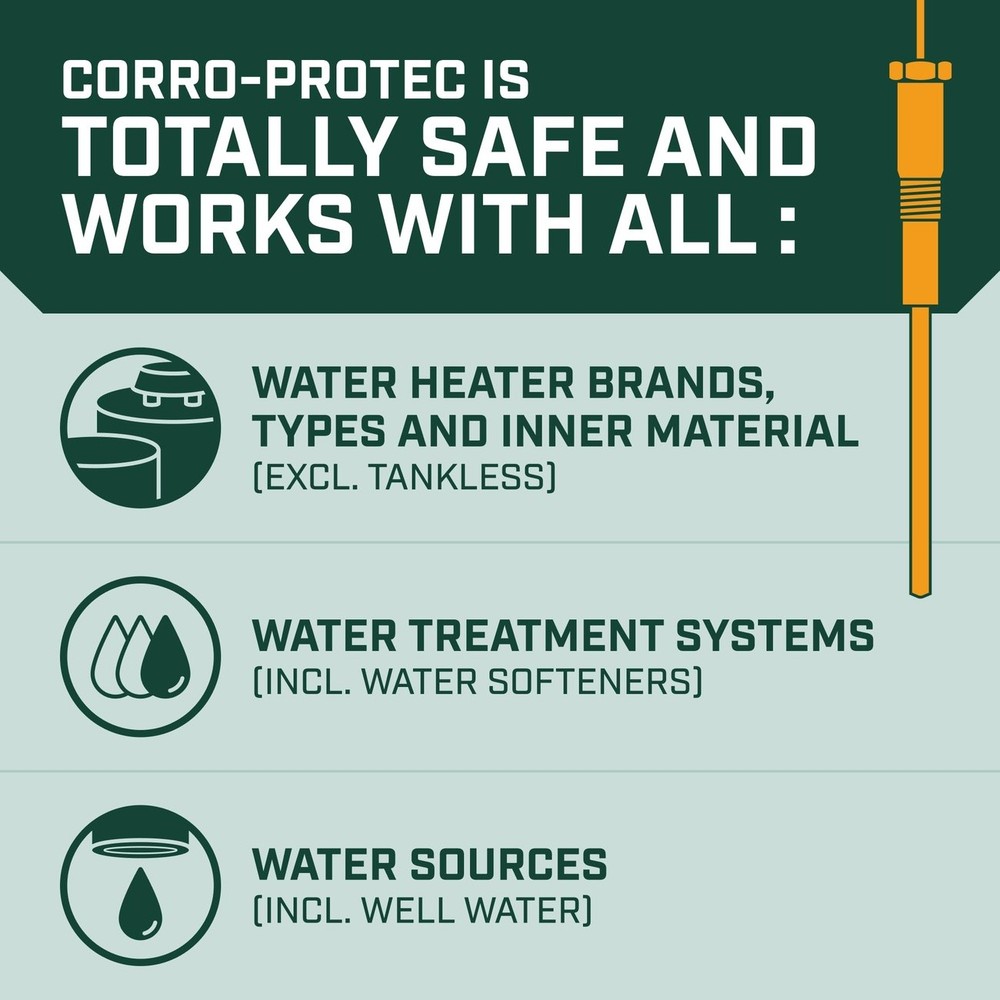 Titanium Anode Rod Water Heater Odor Stop Corrosion